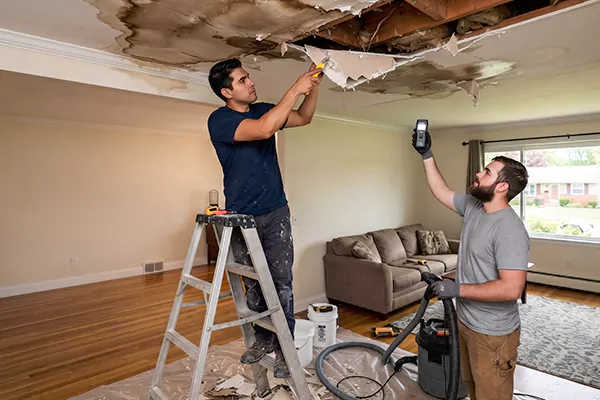 Ceiling Water Damage Restoration Edmonds