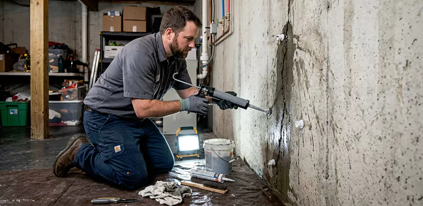 Basement Leak Repair From Inside in Edmonds