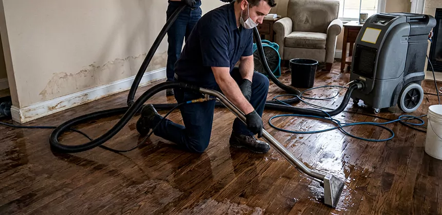 Hardwood Floor Water Extraction in Edmonds