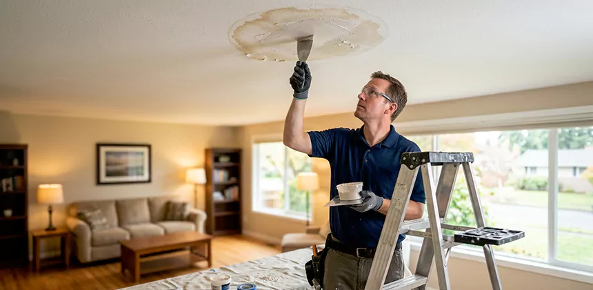 Ceiling Water Stain Repair in Edmonds